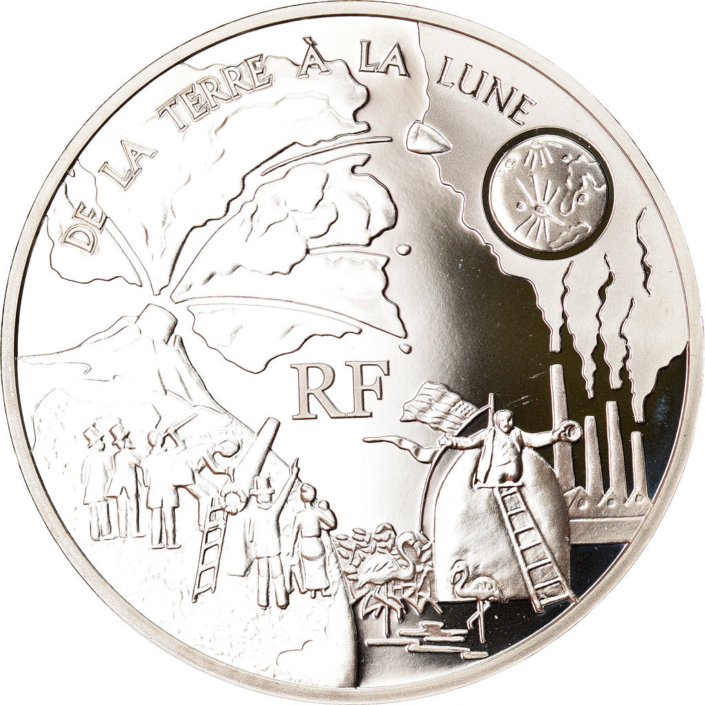 Frankrijk, 1-1/2 Euro, From the Earth to the Moon, 2005, Paris, Proof, FDC