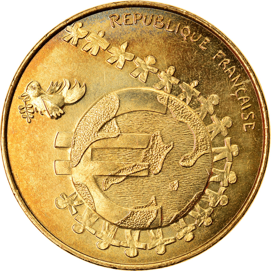 Francja, 1/4 Euro, Children's Euro Design, 2002, Paris, MS(63), Aluminium-Brąz