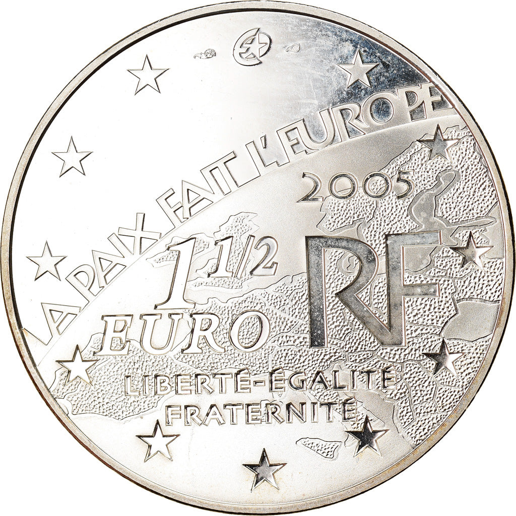 France, 1-1/2 Euro, End of the Second World War, 2005, Paris, Proof, MS(63)