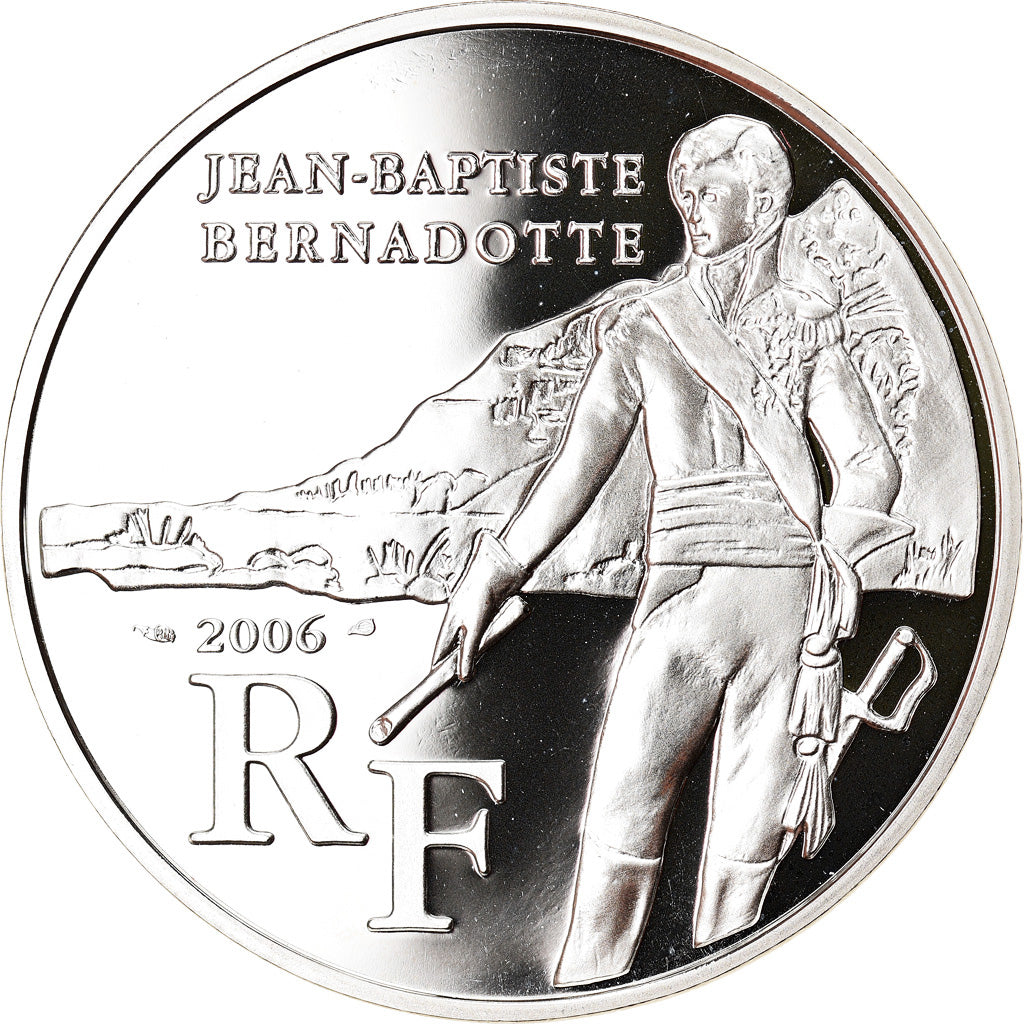 France, 1/4 Euro, Jean-Baptiste Bernadotte, 2006, Paris, Proof, FDC, Argent