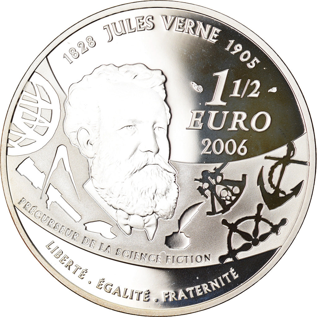 France, 1-1/2 Euro, Jules Verne - Michel Strogoff, 2006, Paris, Proof, FDC