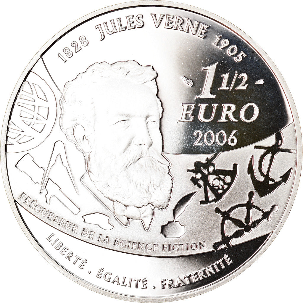 France, 1-1/2 Euro, Journey to the Center of the Earth, 2006, Paris, Proof, FDC