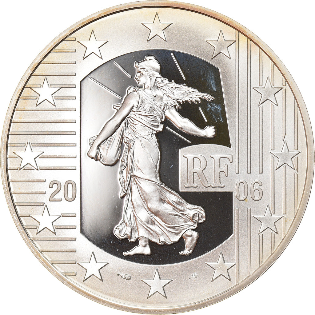 Francja, 1-1/2 Euro, Death Penalty, 2006, Paris, Proof, MS(65-70), Srebro