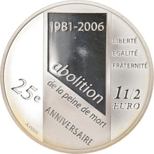 France, 1-1/2 Euro, Death Penalty, 2006, Paris, Proof, FDC, Argent, KM:2055