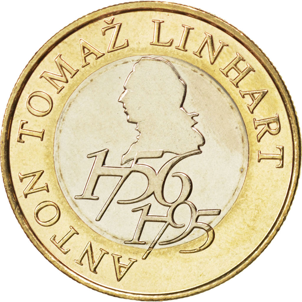 SLOVENIA, 500 Tolarjev, 2006, KM #65, MS(63), Bi-Metallic, 28, 8.61