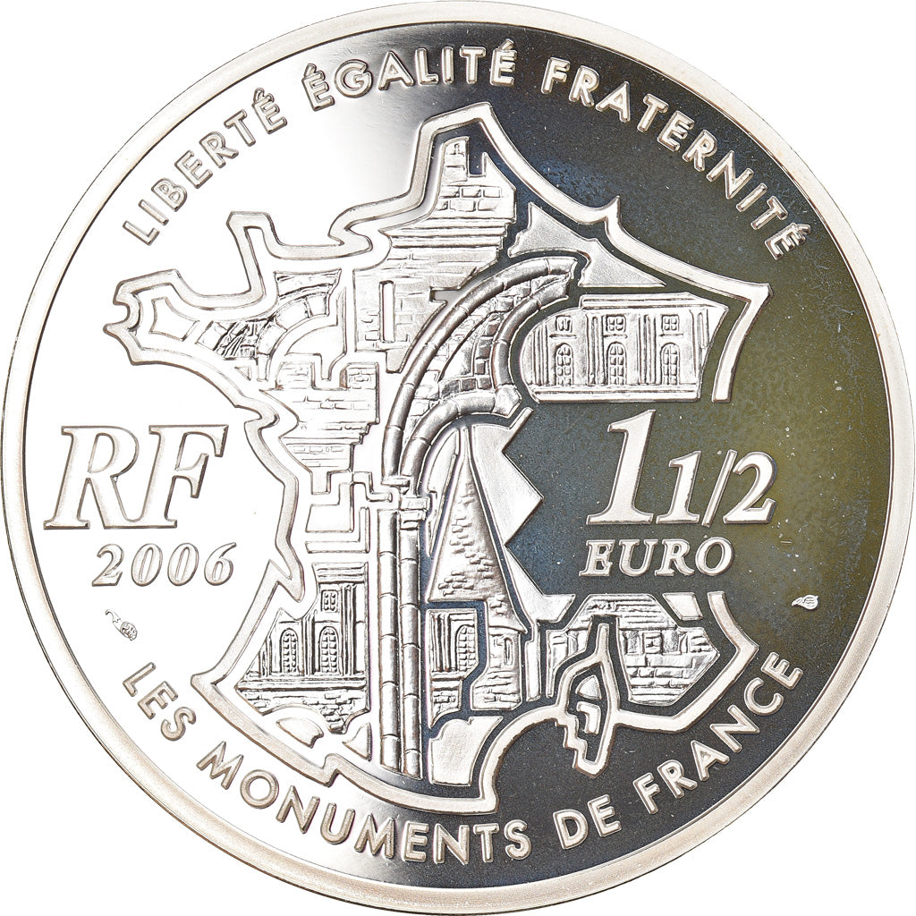 Frankreich, 1-1/2 Euro, Arc de Triomphe, 2006, Paris, Proof, STGL, Silber