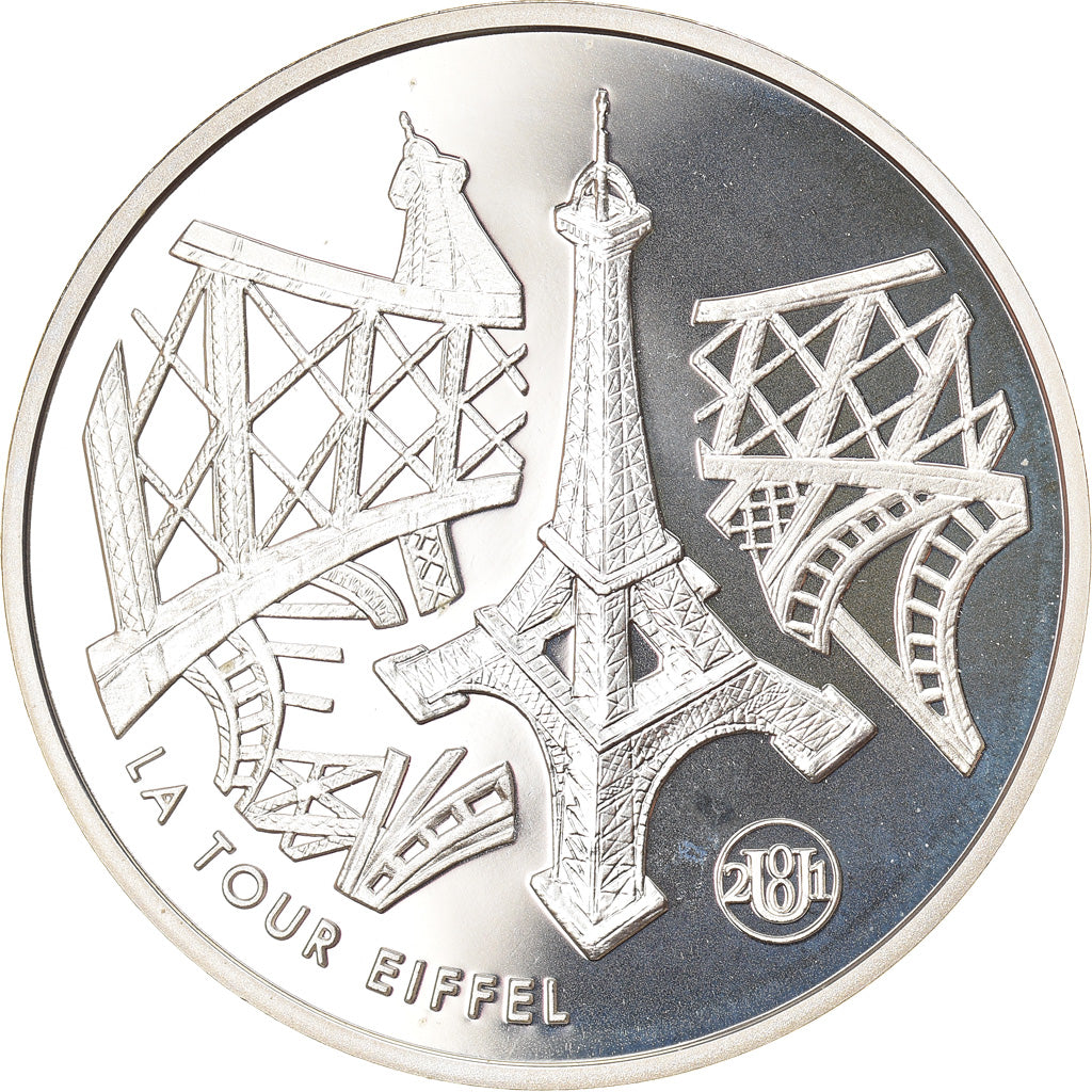 Moneta, Francia, Tour Eiffel, 10 Francs, 2001, Proof, FDC, Argento, KM:1274