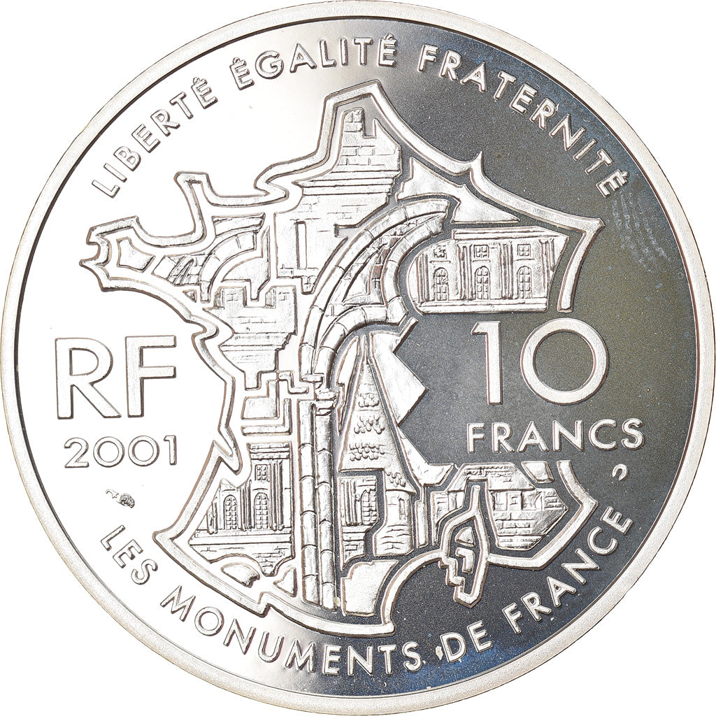 Moneta, Francia, Tour Eiffel, 10 Francs, 2001, Proof, FDC, Argento, KM:1274