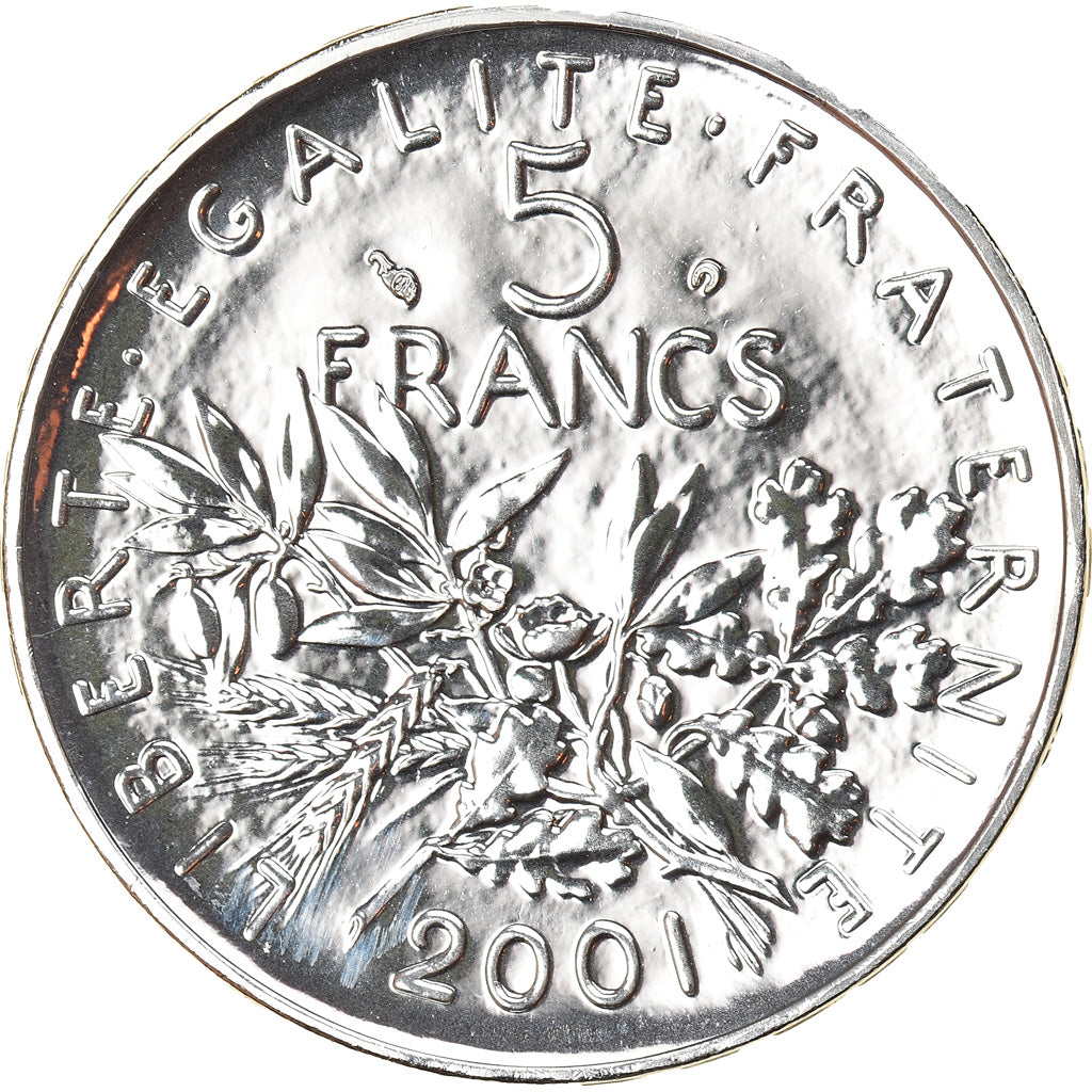 Monnaie, France, Semeuse, 5 Francs, 2001, Paris, BU, FDC, Argent, KM:1309