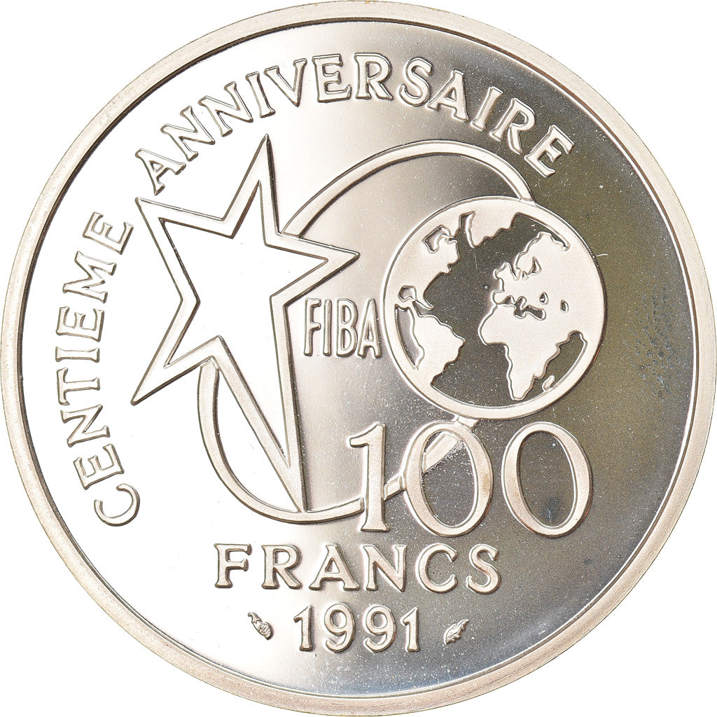Monnaie, France, Lancer franc, 100 Francs, 1991, Proof, FDC, Argent, KM:992
