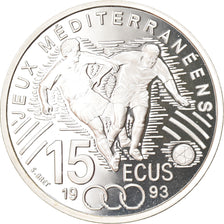 Coin, France, Mediterranean Games, 100 Francs-15 Ecus, 1993, Proof, MS(65-70)
