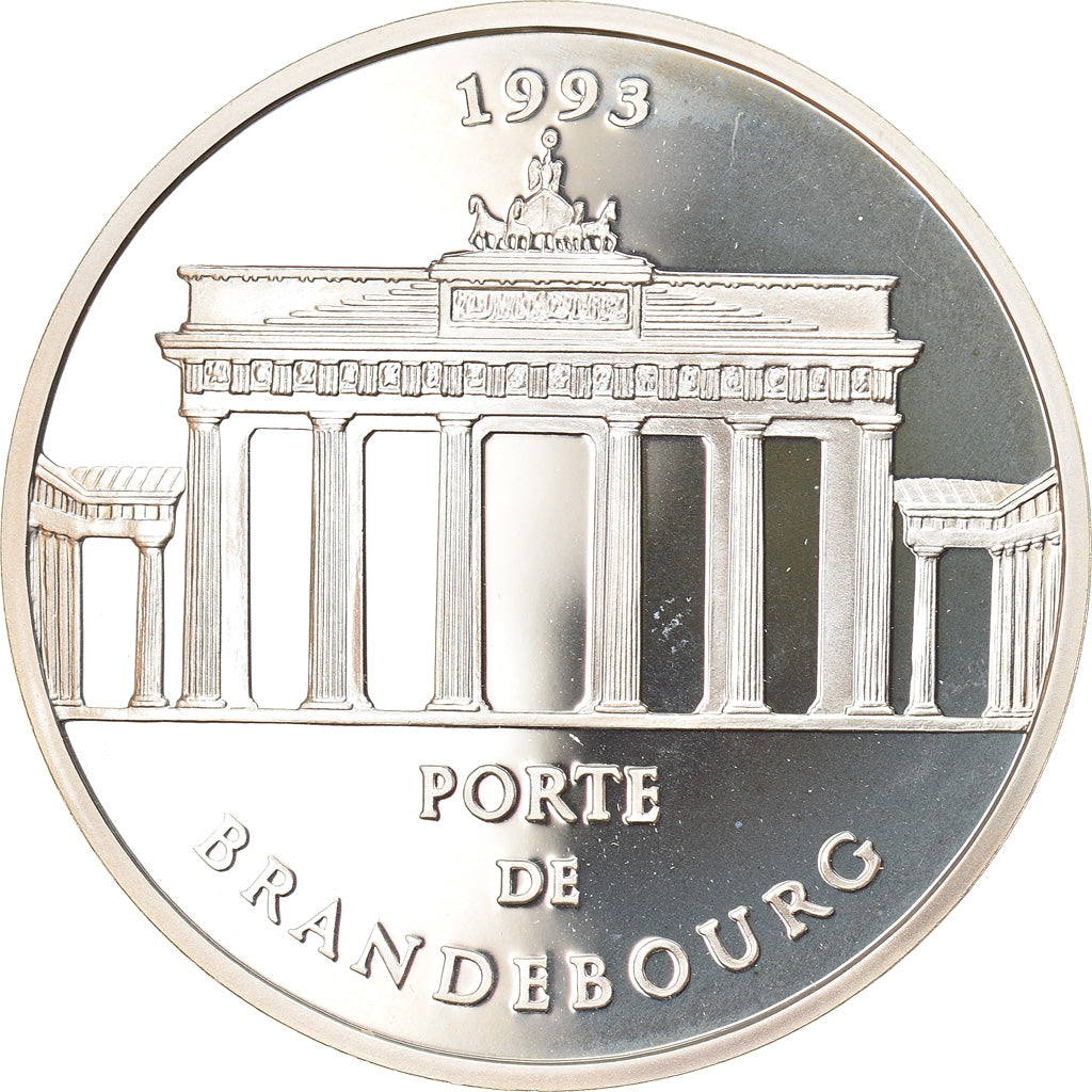 Munten, Frankrijk, Brandenburg Gate, 100 Francs-15 Ecus, 1993, Proof, FDC