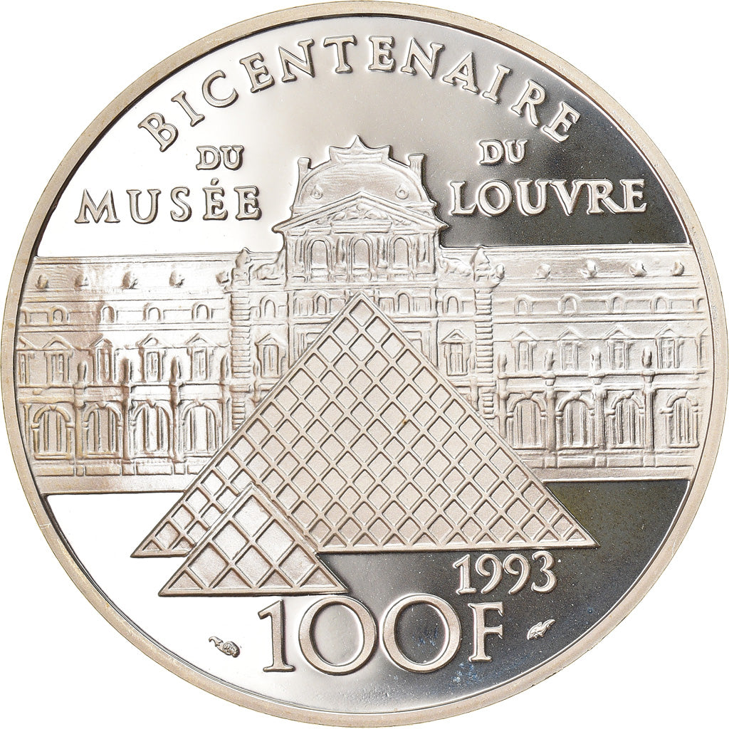 Münze, Frankreich, Vénus de Milo, 100 Francs, 1993, Proof, STGL, Silber