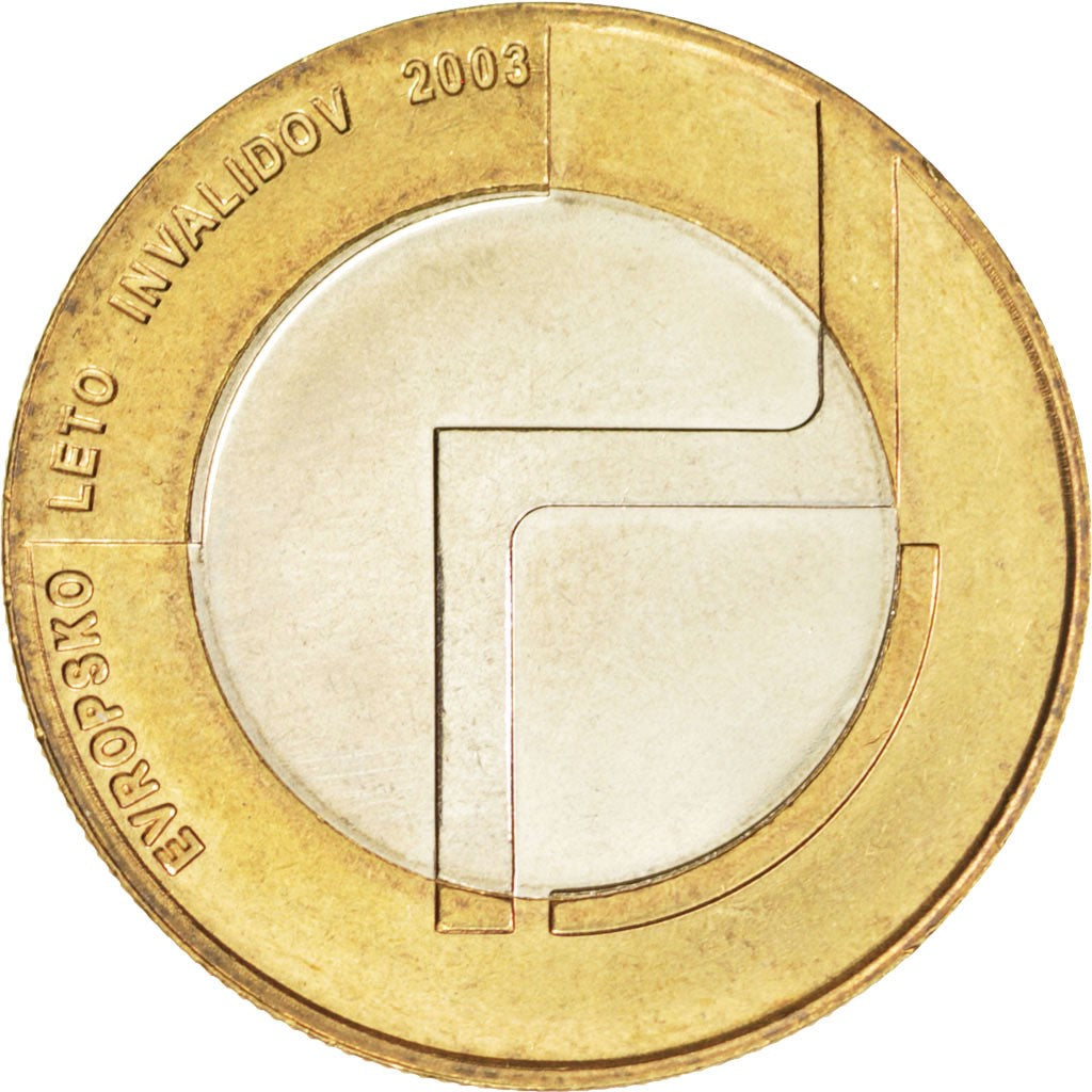 Coin, Slovenia, 500 Tolarjev, 2003, MS(63), Bi-Metallic, KM:50