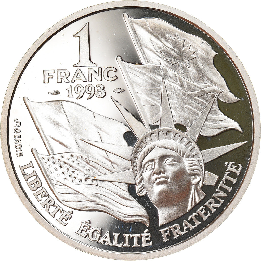 Moneta, Francia, Normandy Invasion, Franc, 1993, Proof, FDC, Argento, KM:1014