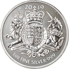 Coin, Great Britain, Royal Arms, 2 Pounds, 2019, 1 Oz, MS(65-70), Silver
