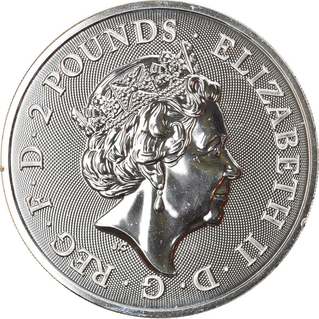 Moneta, Gran Bretagna, Royal Arms, 2 Pounds, 2019, 1 Oz, FDC, Argento