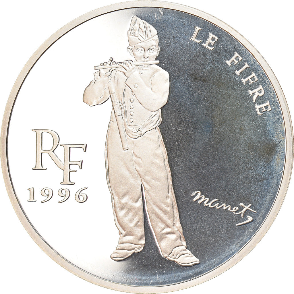 Münze, Frankreich, Le Fifre by Edouard Manet, 10 Francs-1.5 Euro, 1996, Proof
