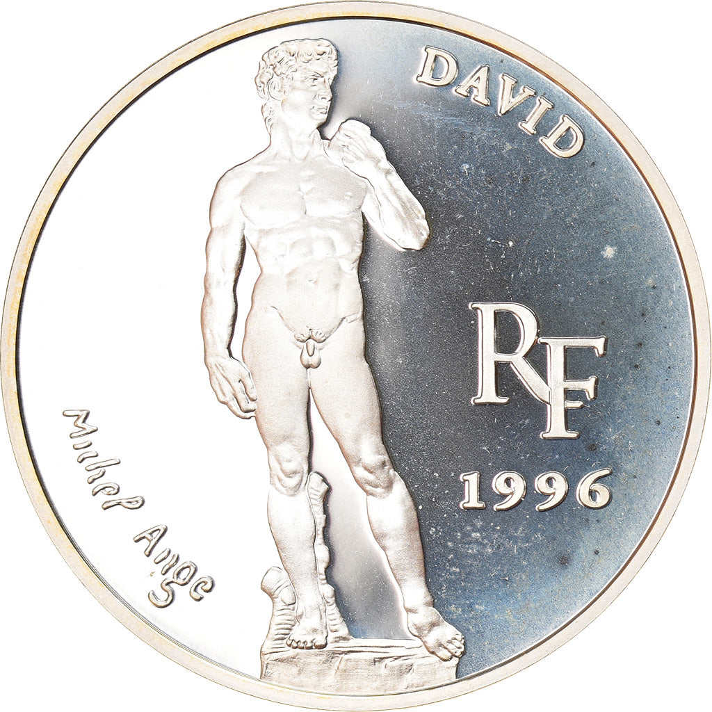 Coin, France, David by Michelangelo, 10 Francs-1.5 Euro, 1996, Proof, MS(65-70)