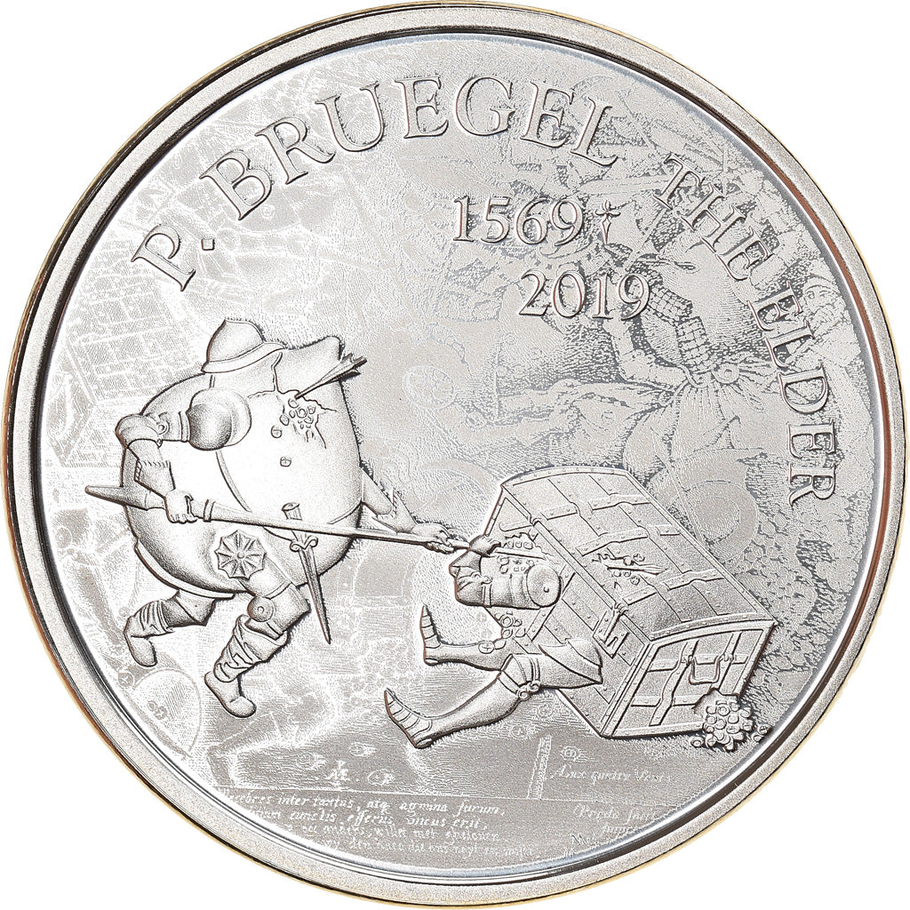 Belgio, 10 Euro, Pieter Bruegel the Elder, 2019, Proof, FDC, Argento