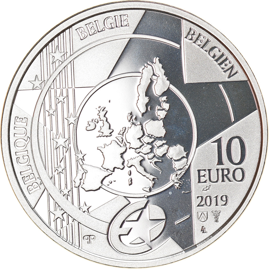 Belgio, 10 Euro, Pieter Bruegel the Elder, 2019, Proof, FDC, Argento