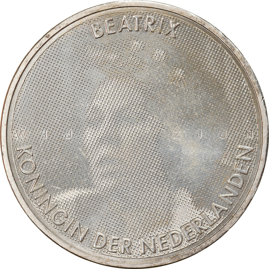 Holandia, 10 Euro, Silver Jubilee of Reign, 2005, Utrecht, MS(65-70), Srebro