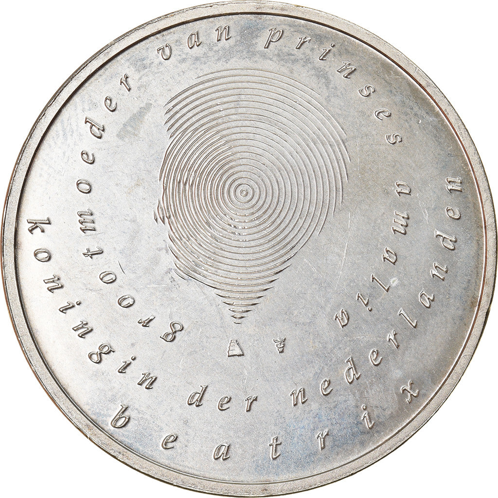 Países Bajos, 10 Euro, Birth of Princess Catharina Amalia, 2004, SC, Plata