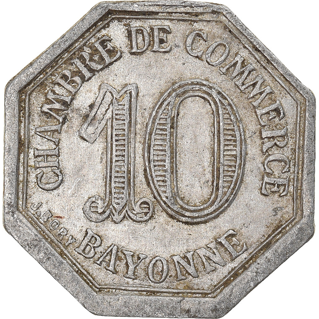 Monnaie, France, Chambre de Commerce, Bayonne, 10 Centimes, 1920, TTB