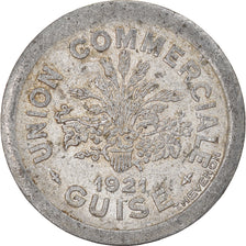 Moneda, Francia, Union Commerciale, Guise, 5 Centimes, 1921, MBC, Aluminio