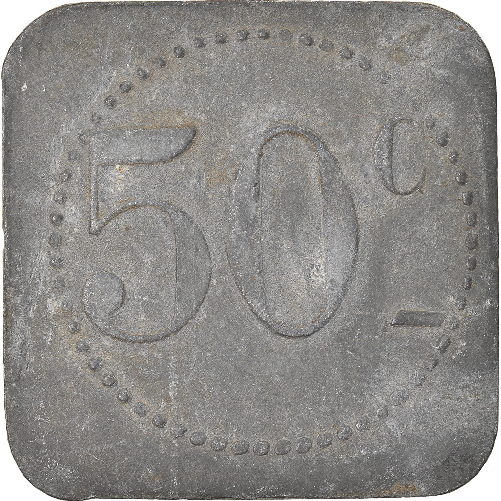 Münze, Frankreich, Restaurant Coopératif D.P.A, Castres, 50 Centimes, SS