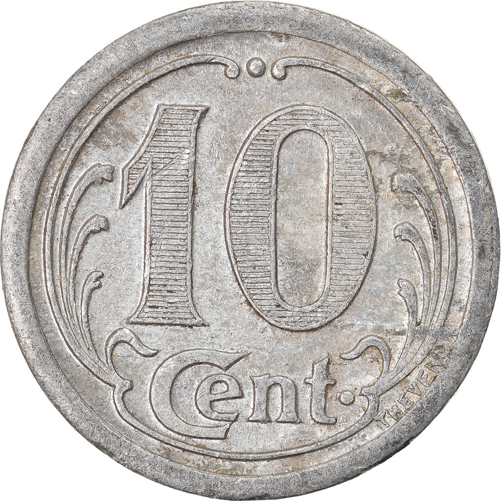 Monnaie, France, Union Commerciale, Vervins, 10 Centimes, 1922, TTB, Aluminium