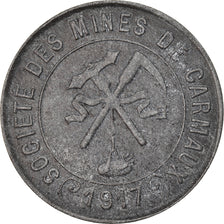 Monnaie, France, Société des Mines, Carmaux, 5 Centimes, 1917, TTB, Zinc