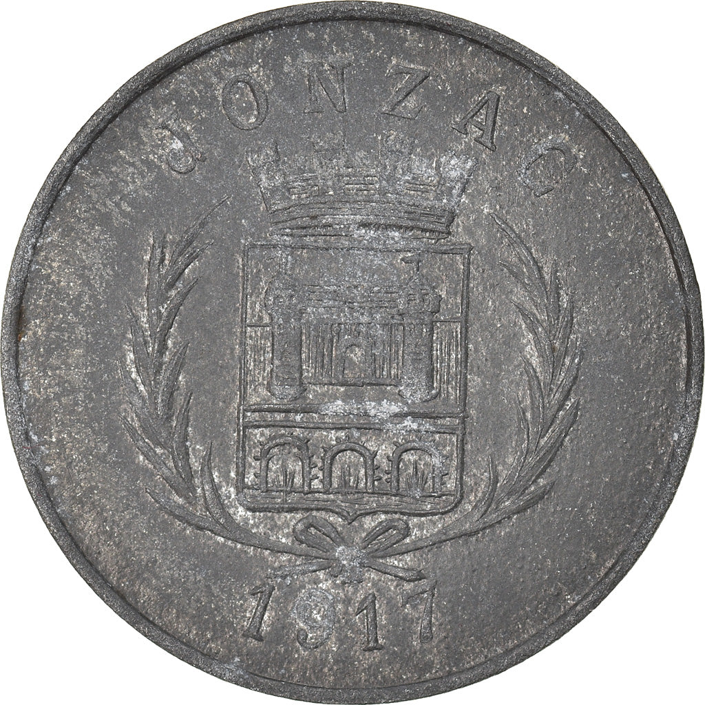 Monnaie, France, Union des Commerçants, Jonzac, 5 Centimes, 1917, TTB+, Zinc