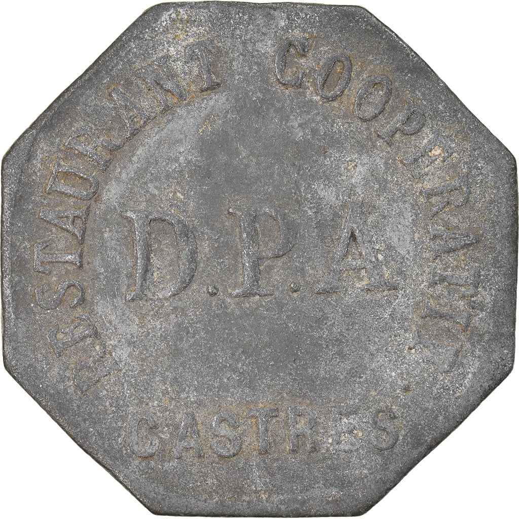 Moneta, Francia, Restaurant Coopératif D.P.A, Castres, 25 Centimes, BB, Zinco