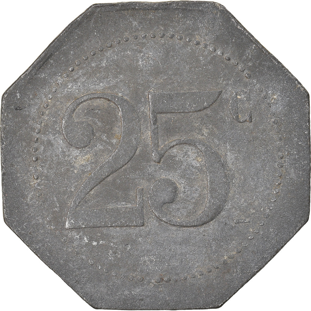 Moneta, Francia, Restaurant Coopératif D.P.A, Castres, 25 Centimes, BB, Zinco