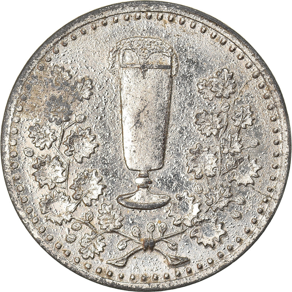 Germania, Token, Rodelheim, E. Behrend, Schone Aussicht, BB, Nickel plated zinc