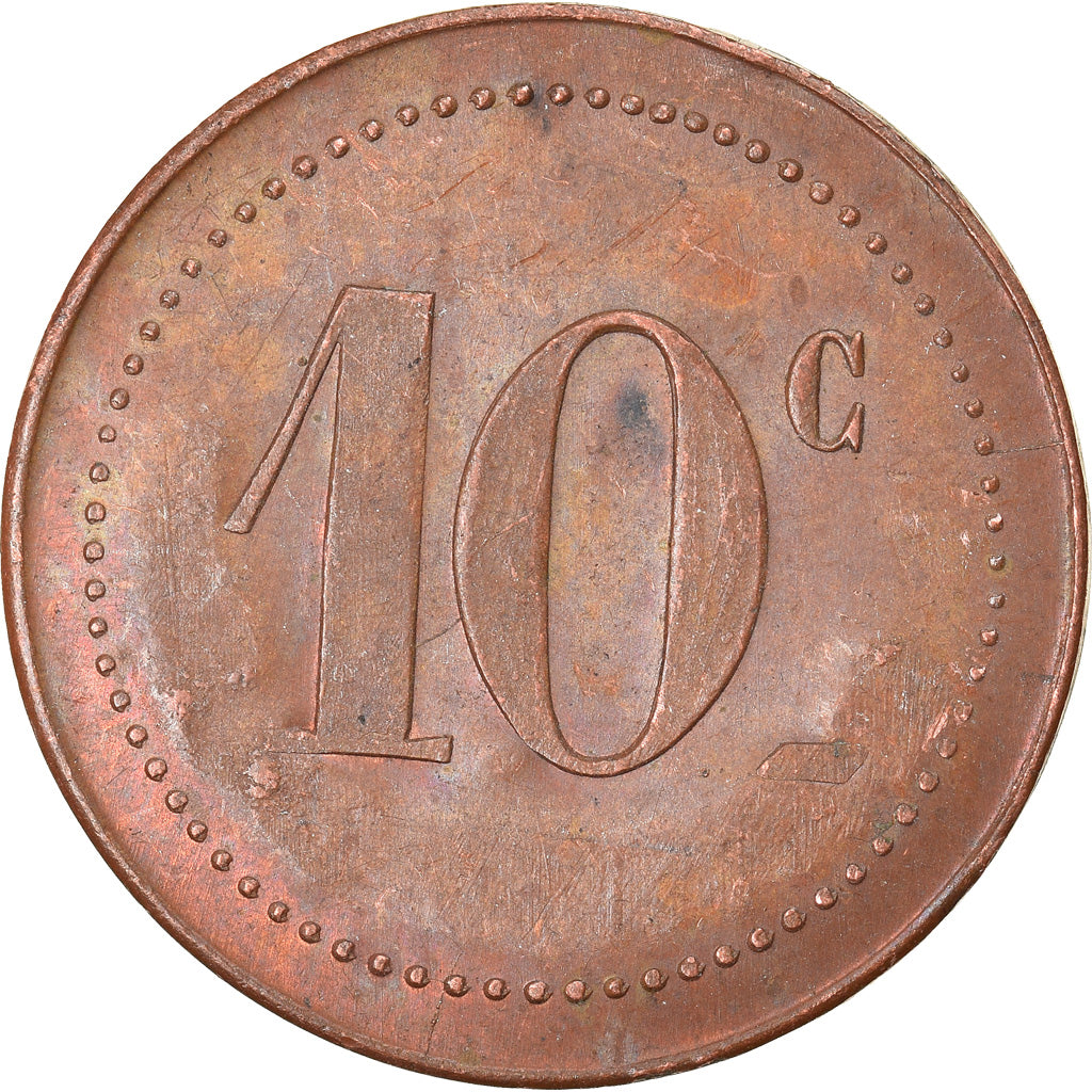 Münze, Frankreich, Nouvelles Galeries, Bordeaux, 10 Centimes, VZ, Kupfer