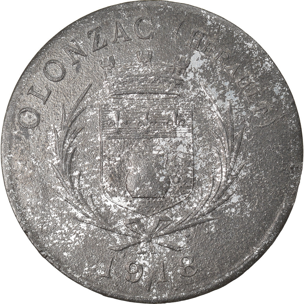 Moneta, Francia, Coopérative de Consommation, Olonzac, 10 Centimes, 1918, BB