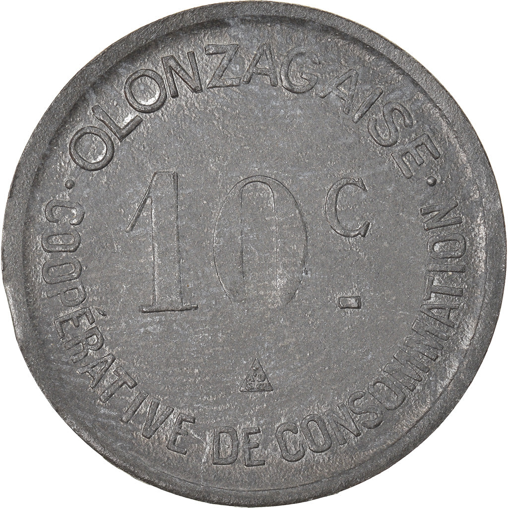 Moneta, Francia, Coopérative de Consommation, Olonzac, 10 Centimes, 1918, BB