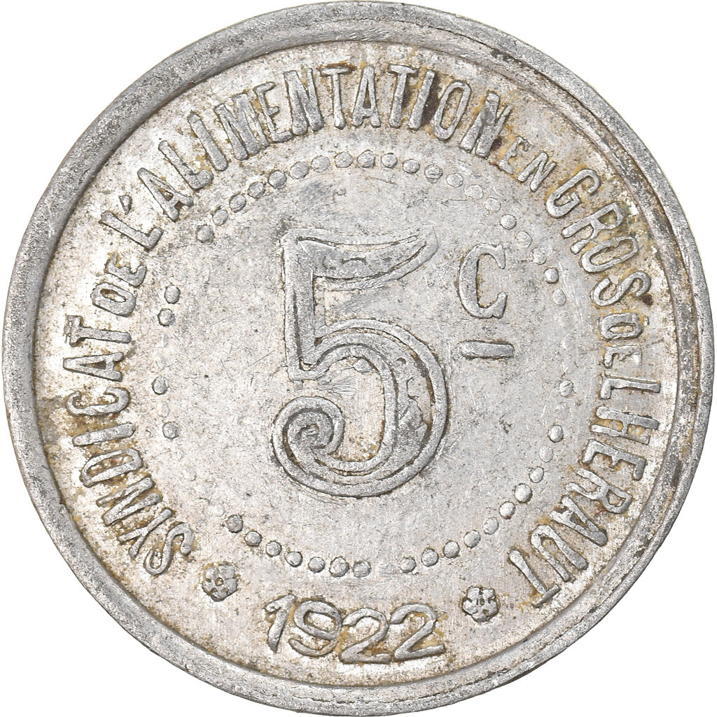 Moneta, Francia, Syndicat de l'Alimentation en gros de l'Hérault, 5 Centimes