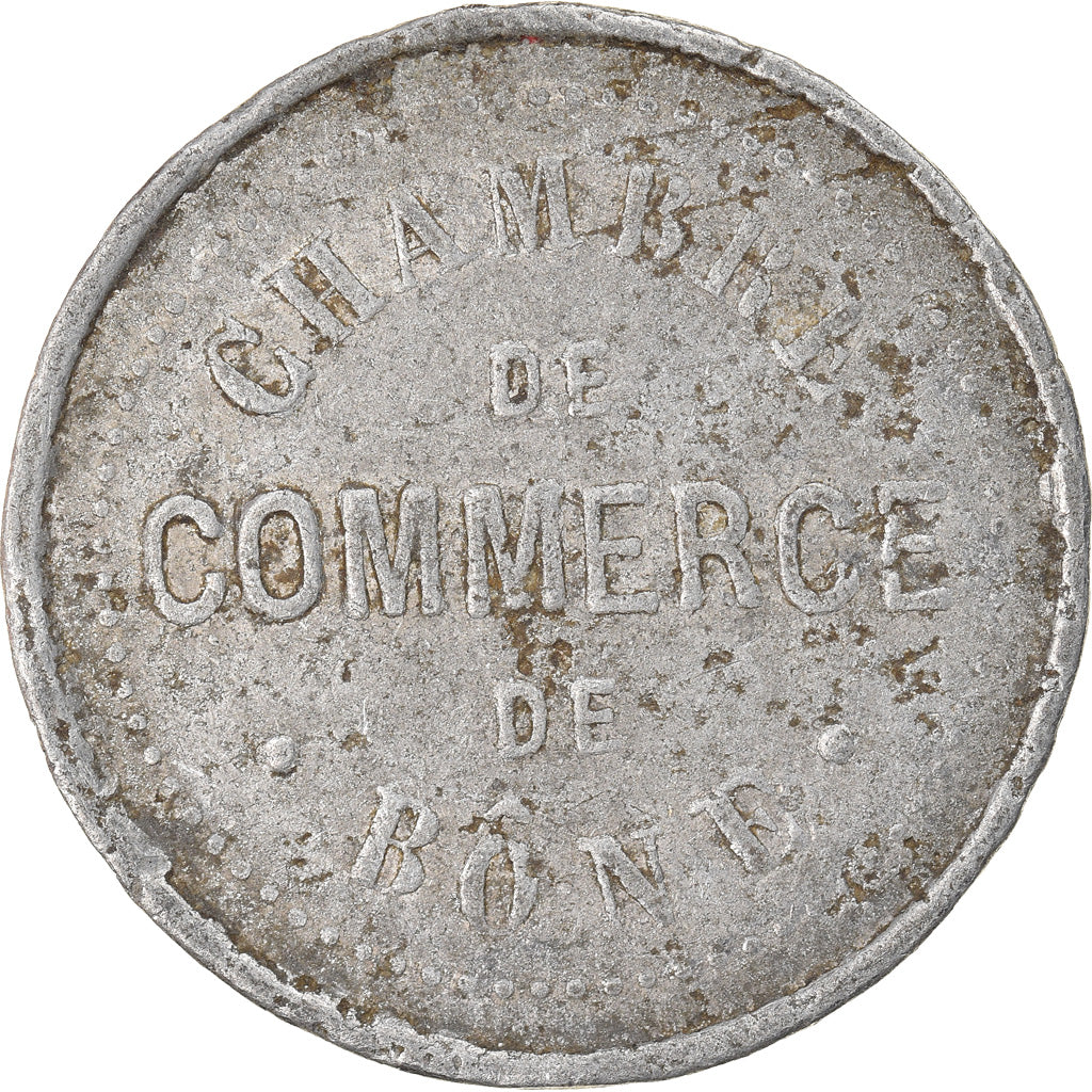 Moneta, Algeria, Chambre de Commerce, Bône, 5 Centimes, MB+, Alluminio