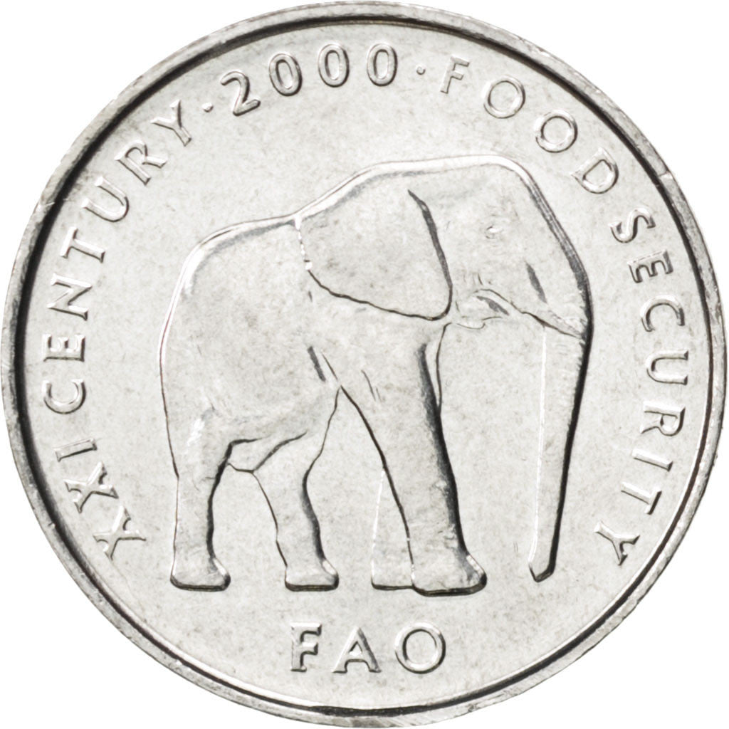 SOMALIA, 5 Shilling / Scellini, 2000, KM #45, MS(63), Aluminum, 21, 1.30