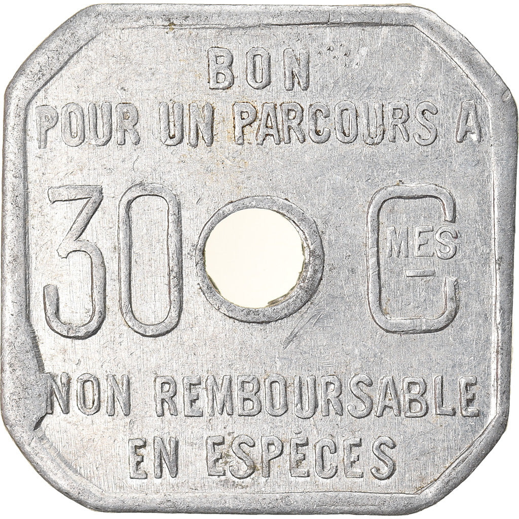 Coin, France, Société des Tramways d'Amiens, Amiens, 30 Centimes, 1922