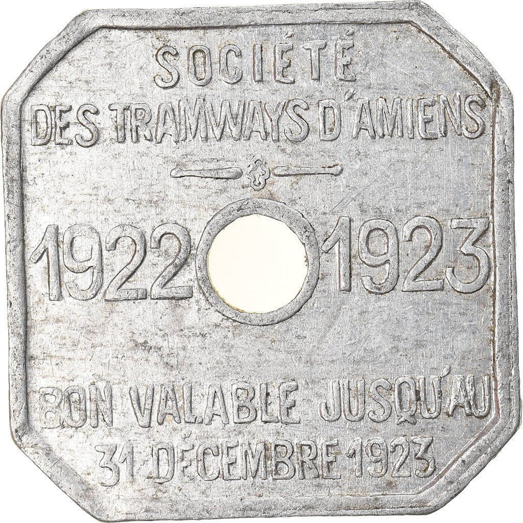 Coin, France, Société des Tramways d'Amiens, Amiens, 30 Centimes, 1922
