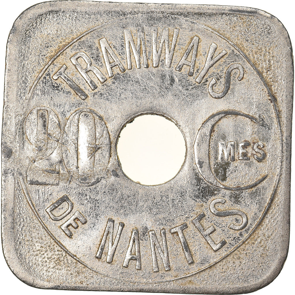 Münze, Frankreich, Tramways, Nantes, 20 Centimes, SS+, Nickel plated zinc