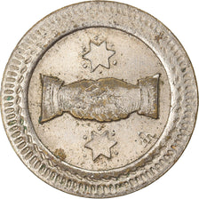 Francia, 30 Centimes, Token "à consommer", Mains jointes, BB+, Nickel plated