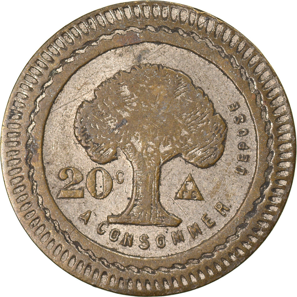 Francia, 20 Centimes, Token 