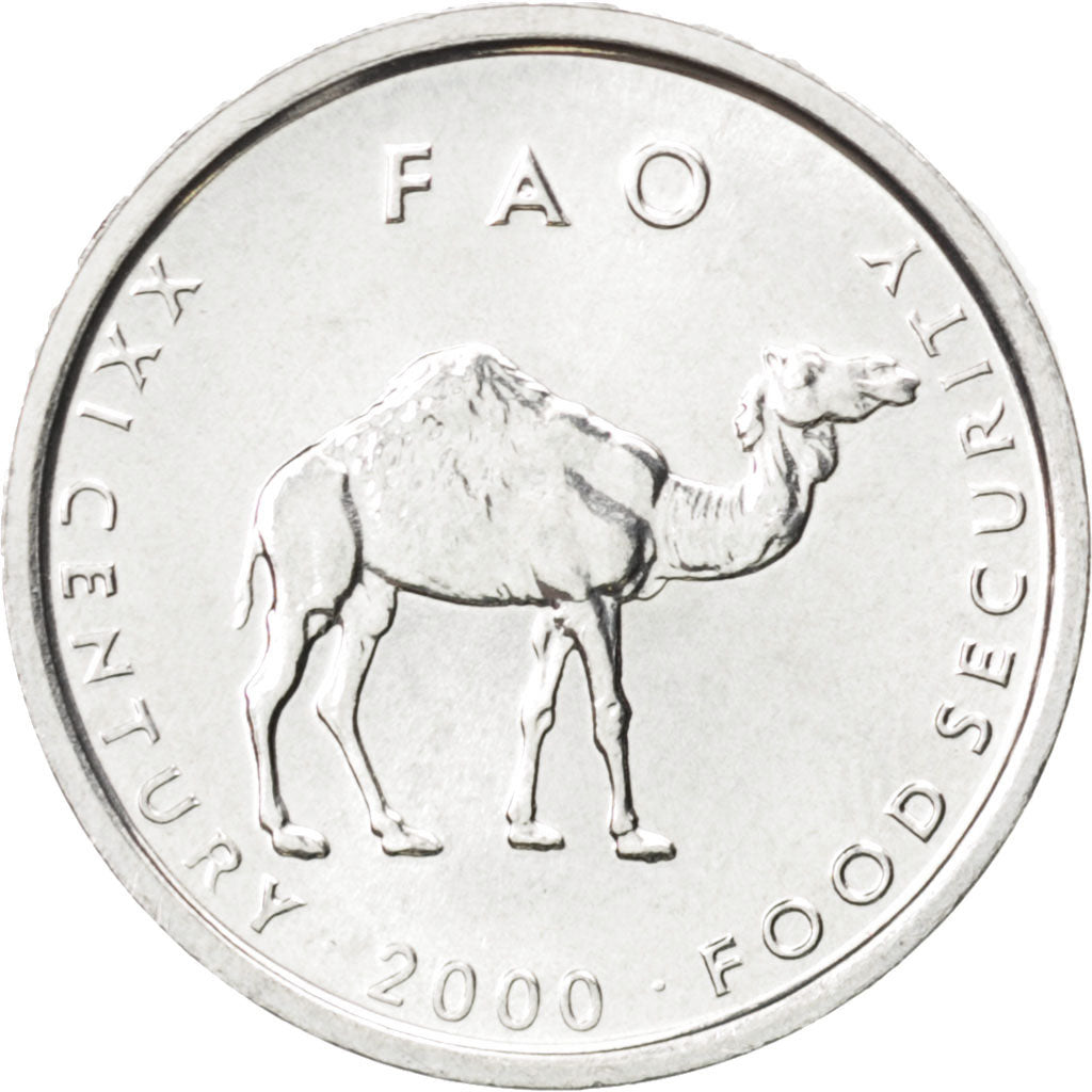 SOMALIA, 10 Shillings / Scellini, 2000, KM #46, MS(63), Aluminum, 21.9, 1.41