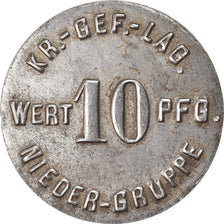 Moneta, Germania, Kriegsgefangenenlager, Nieder-Gruppe, 10 Pfennig, BB, Ferro