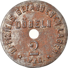 Münze, Deutschland, Offiziers Gefangenenlager, Döbeln, 2 Pfennig, SS, Iron